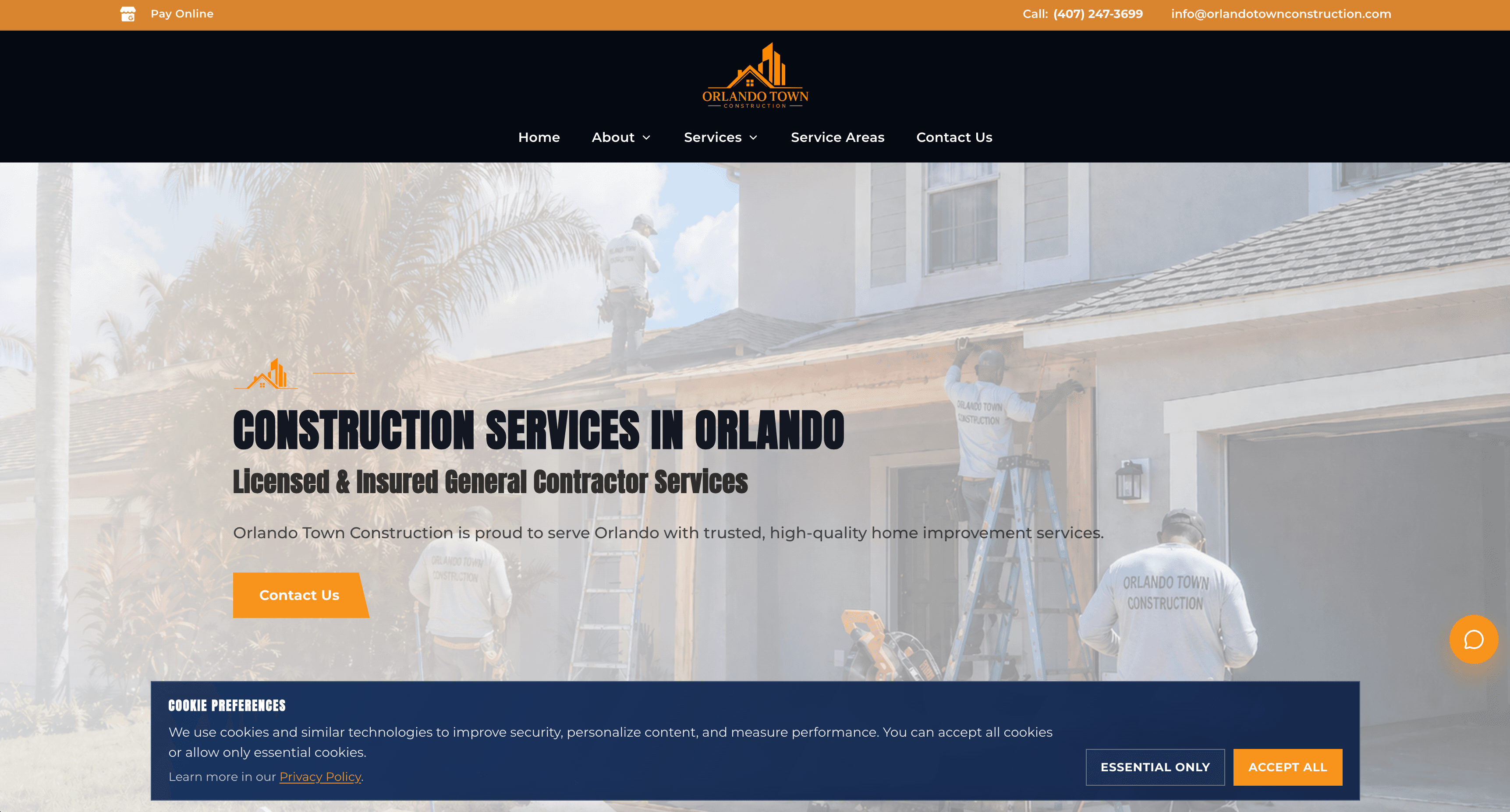 Orlando Town Construction homepage